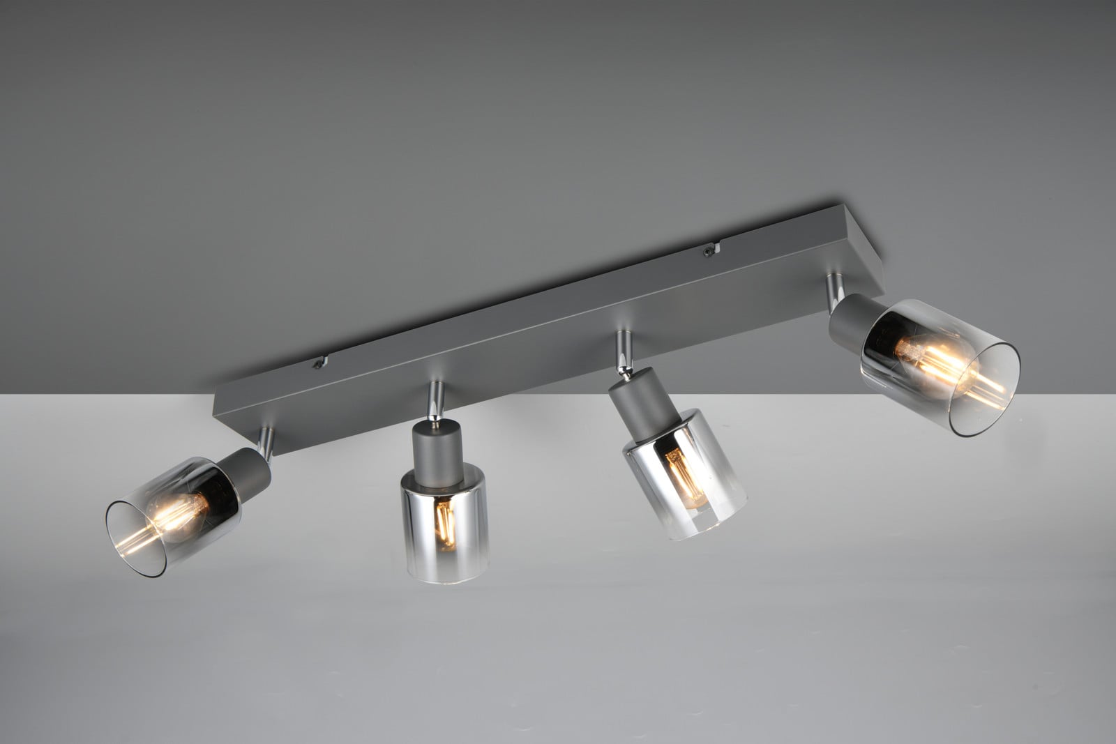 TRIO Cadiz 4-lichts plafondlamp zwart