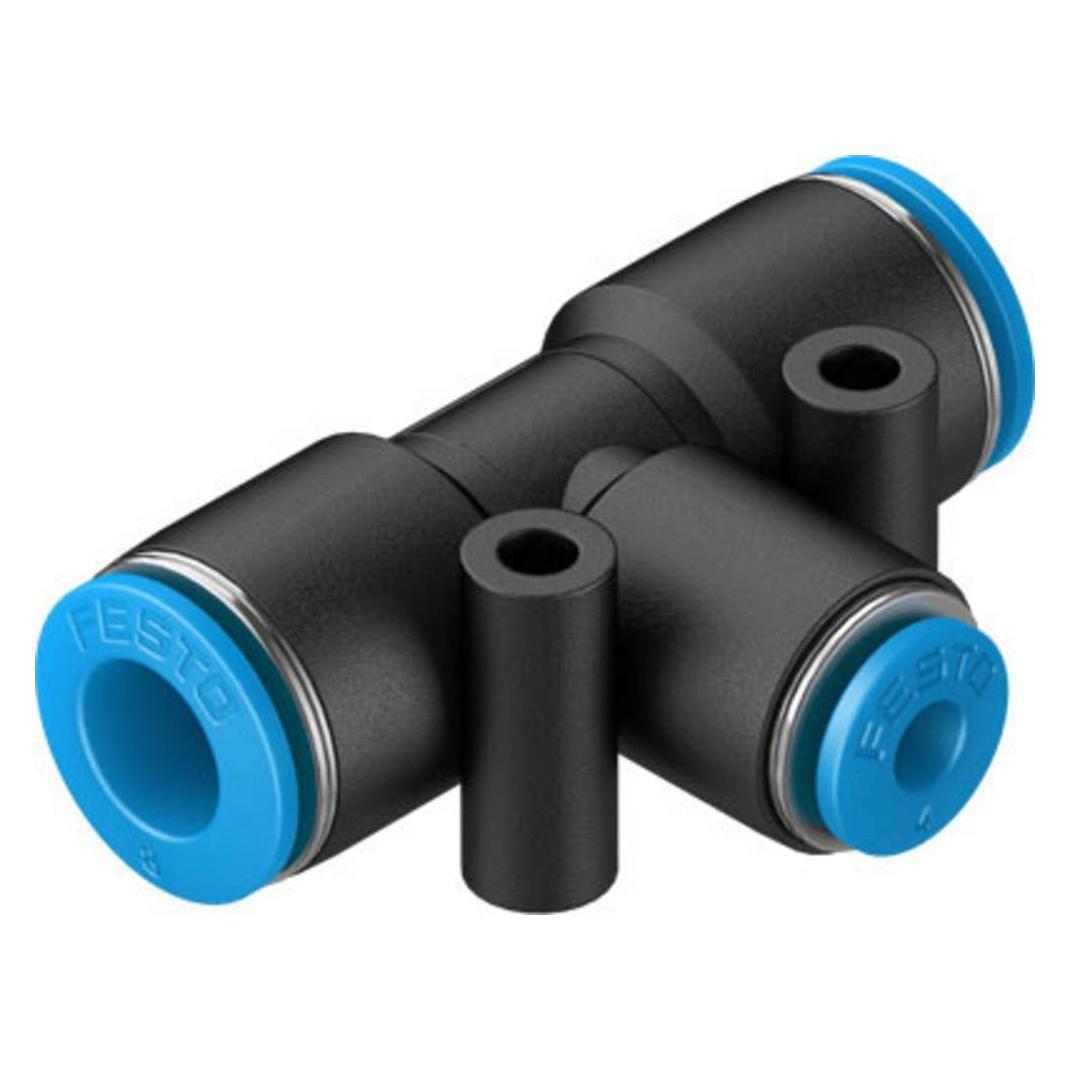Festo Push in T Connector, 8mm, 4mm (QST-8-4)