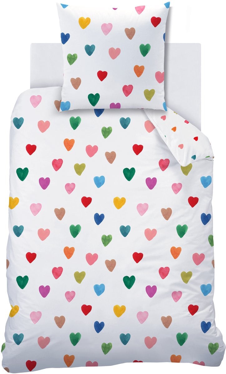 Wee Blue Bell Amour Dekbedovertrek voor kinderen - Blauw - 140 x 200 cm - Katoen