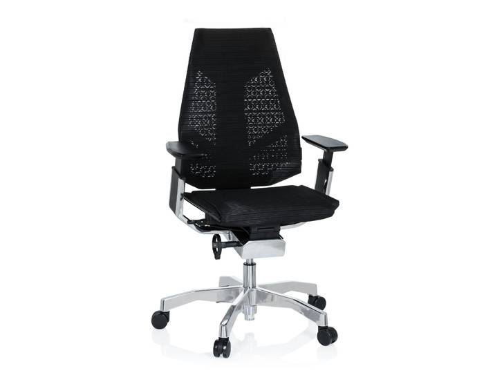 Chaise De Bureau / Chaise Pivotante Genidia Tissu Maille Noir