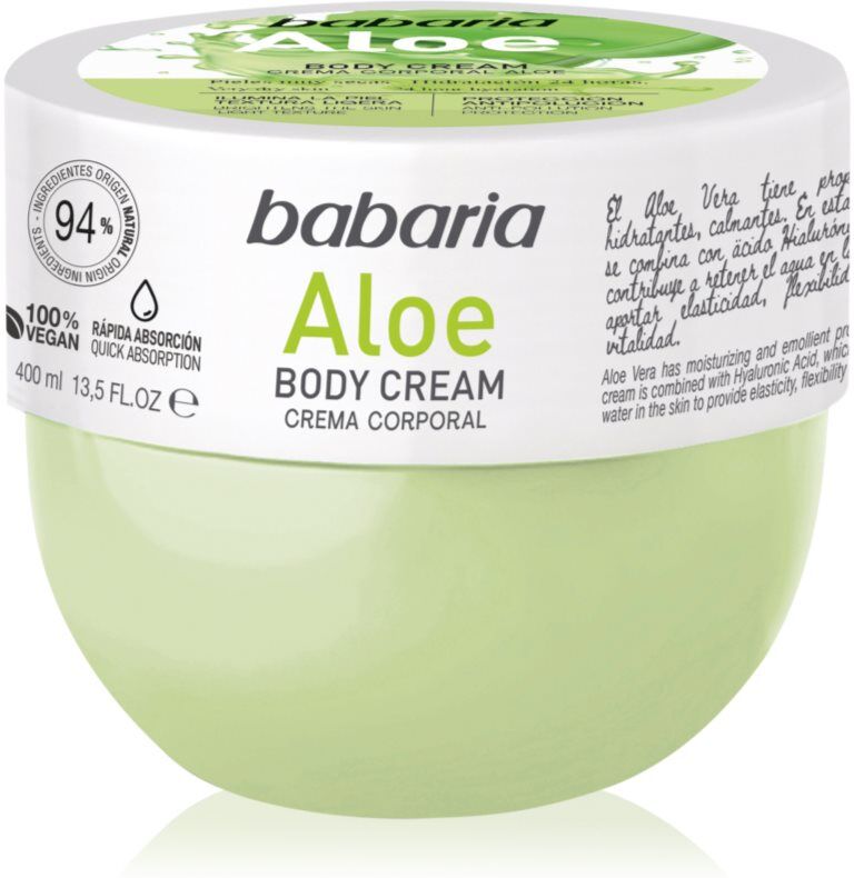 Babaria Aloe Vera crème hydratante corps pour peaux sensibles 400 ml
