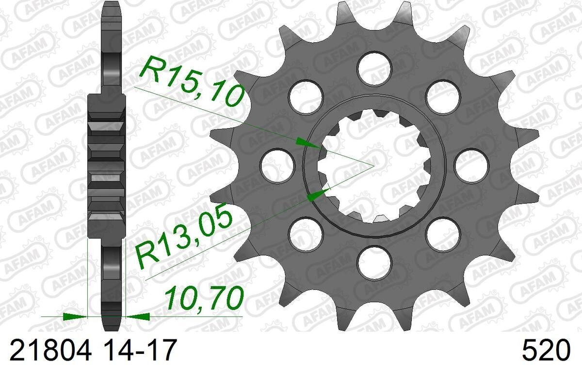 AFAM 21804-16 Chain Pinion