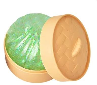 Uplift Treasures Creative Gift Dumpling Squishy Toy With Bamboo Steamer Box green