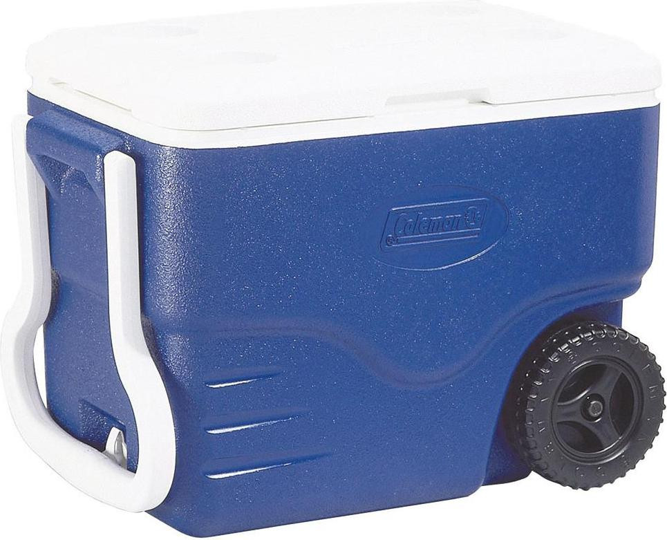 Coleman 40QT Performance Koelbox op wielen, blauw/wit