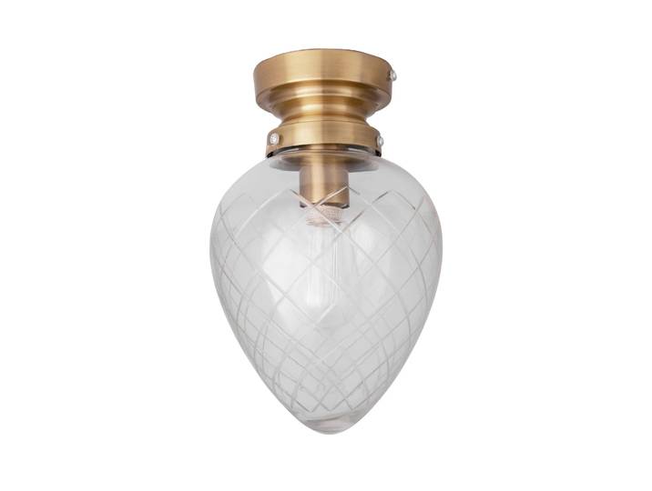 Globen Lighting Plafonnier Juni IP44 Transparent poncé