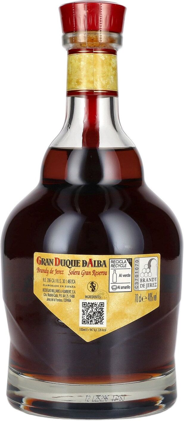 Gran Duque D'Alba Weinbrand Gran Duque d'Alba Solera Gran Reserva Brandy de Jerez 40% Vol. 0,7l