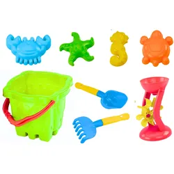 Sandspielzeug-Set, Eimer, Burg, Mühle, 9-teilig