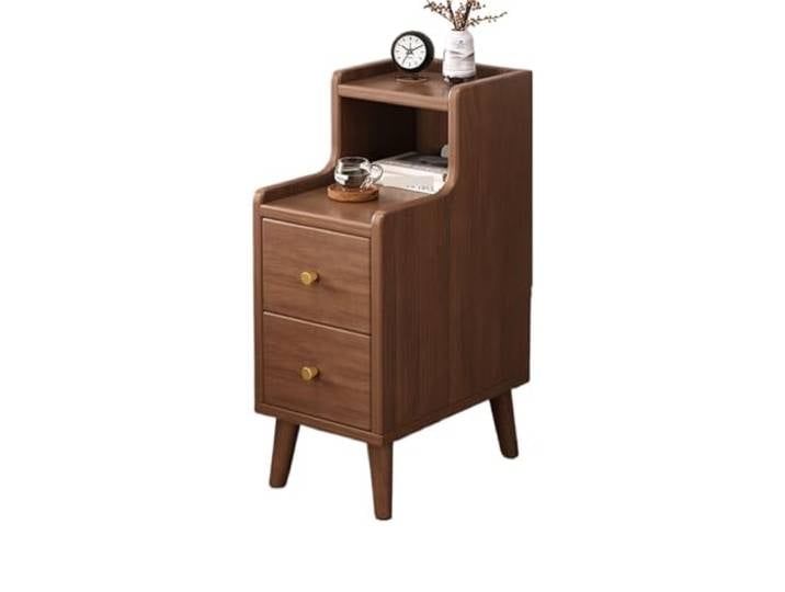 AZHKJKZH Nachttisch Nachttisch Moderner Einfacher Multifunktionaler Schmaler for Schlafzimmer Wohnzimmer Schlafzimmer(Brown,1 Pack)
