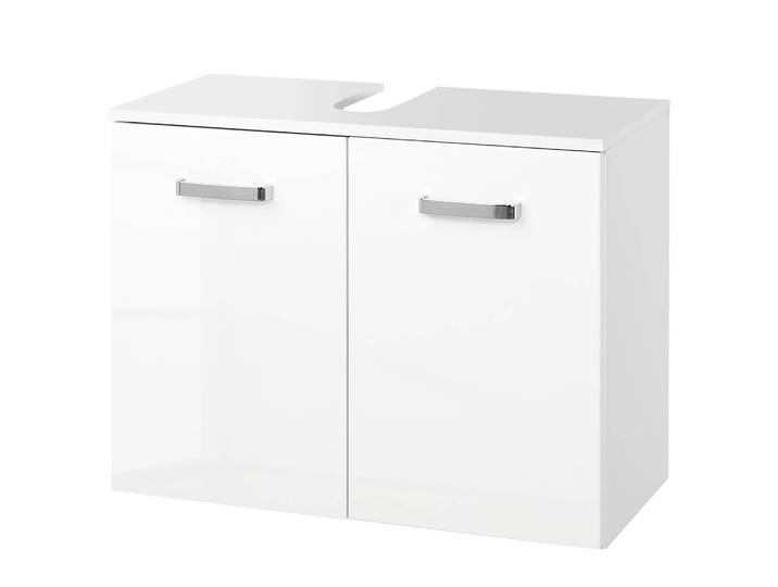 Meuble sous-vasque II 70cm Blanc/Blanc brillant/Blanc