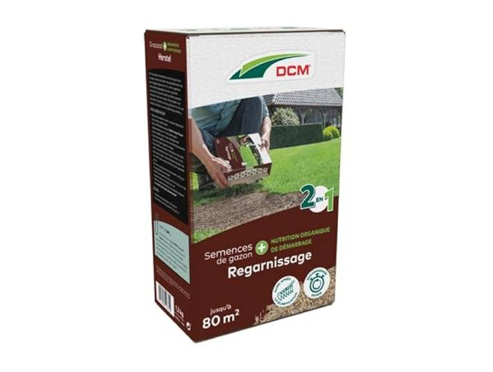 DCM Graszaad Plus Herstel 1,2Kg - 80 m²- Graszaad voor Herstel en Doorzaai met Organische Startvoeding – Snel Herstel en Sterke Beworteling