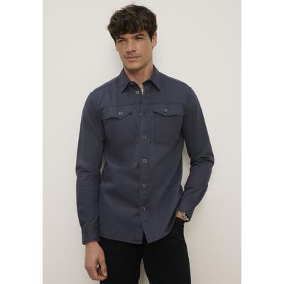 Langarmhemd MAN'S WORLD "Markante Details mit modernem Charakter", Herren, Gr. XXL, N-Gr, anthrazit, Web, Obermaterial: 100% Baumwolle, washed, regular fit normal, Ärmel mit Ärmelschlitz Manschette, Hemden, Robuste Baumwollqualität, authentischer...