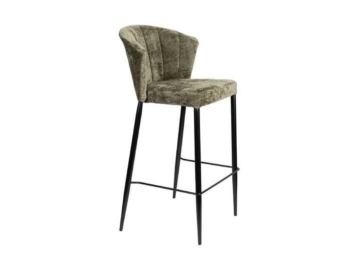 Hochwertiger Design Barstuhl „Georgia“ Leder Purple Dutchbone