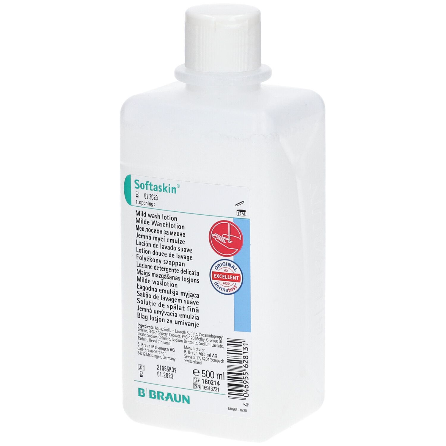 Softaskin Waschlotion Spenderflasche 500 ml Flüssigseife