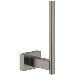 Grohe, Toilettenpapierhalter, Reservepapierrollenhalter Essential Cube hard graphite gebrstet 40623AL1
