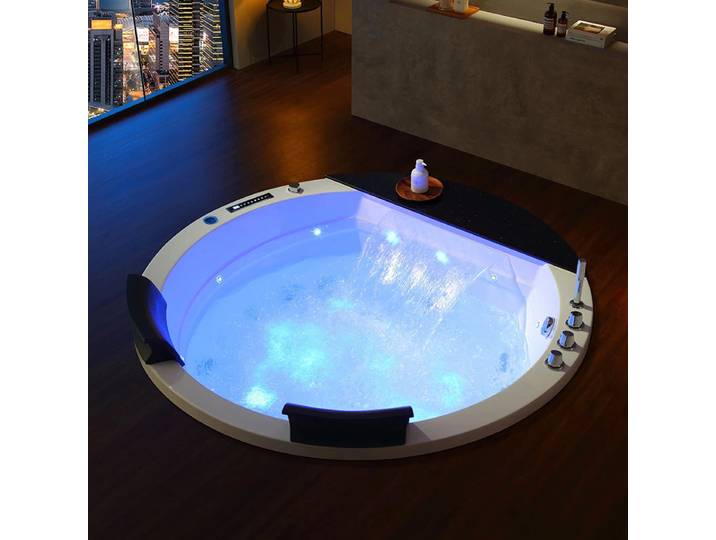 Baignoire balnéo ronde encastrable Noumea 24 jets Whirlpool