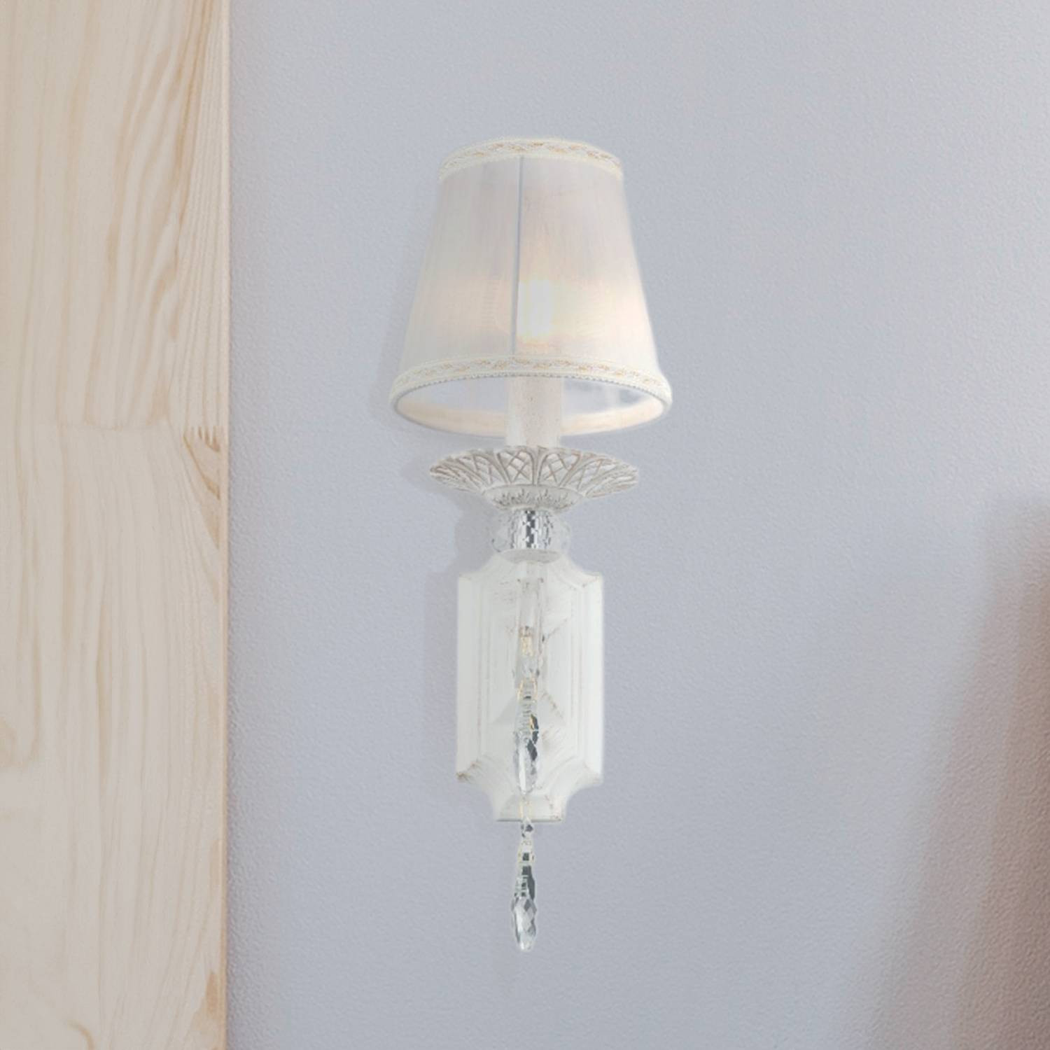 Maytoni Wandlamp Grace Wit Textiel en Metaal E14