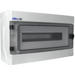 Feuchtraumverteiler Verteilerkasten 1000V RH18 18Module Aufputz Sicherungskasten IP65 AP VDE E-P 36.18