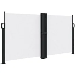 vidaXL Seitenmarkise Ausziehbar Weiß 120x600 cm