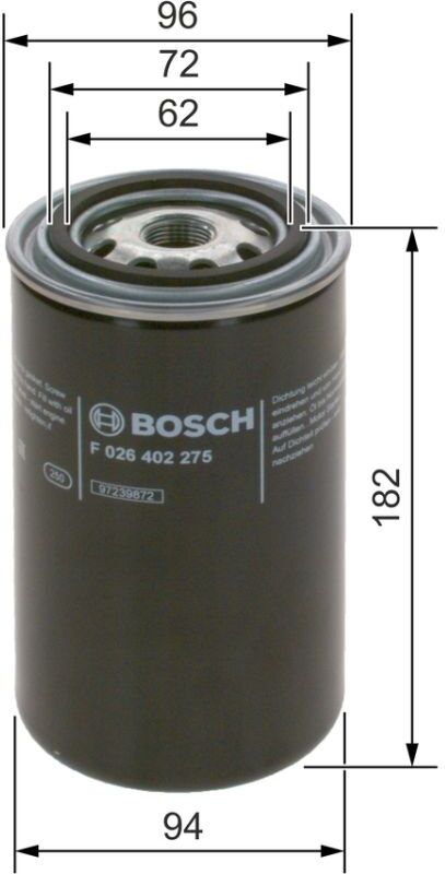 Bosch Filtro carburante F 026 402 275