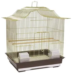 Panama Pet Vogelkäfig 47x36x55,5 cm gold, Vogelkäfig + Voliere