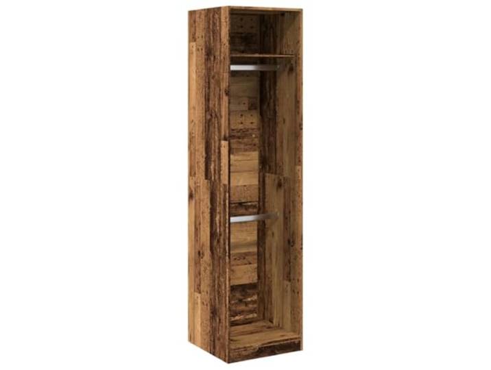 HBBMGYD Kleiderschrank, altes Holz, 50 x 50 x 200 cm, aus technischem Holz 2 Fächer, minimalistisches Design, Aufbewahrung von Kleidung, Hüten, Handschuhen, Wandbefestigung im Lieferumfang enthalten