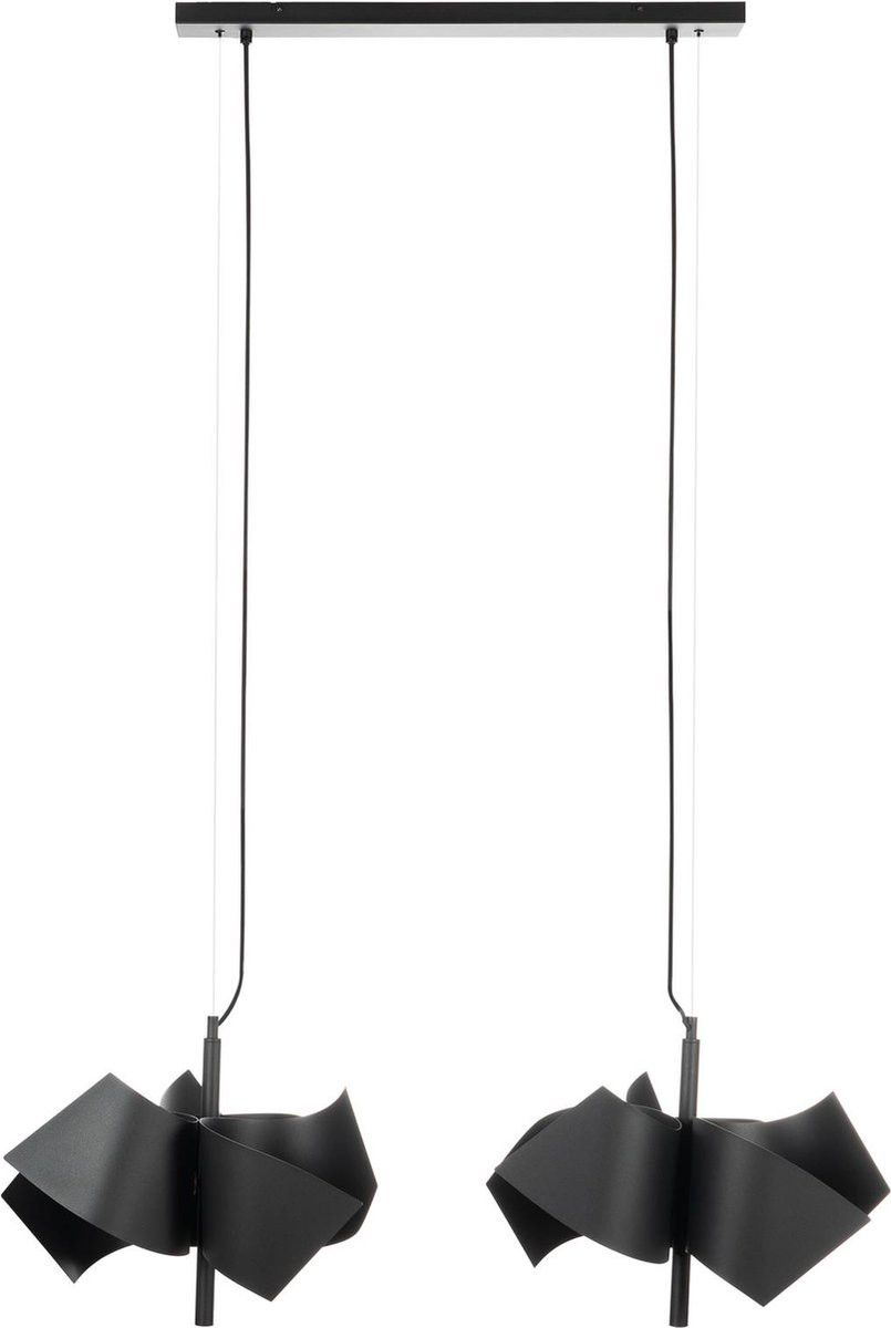 Lucande Imron design hanglamp met 6 lichtpunten, zwart metaal
