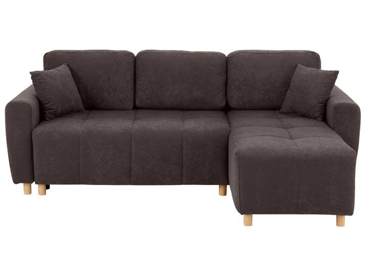 Ecksofa HOME AFFAIRE Scania L-Form , grau, B:220cm H:86cm T:160cm, Microfaer (100% Polyester);Struktur fein (100% Polyester);Samtoptik (100% Polyester), Sofas, Ecksofa, wahlweise mit Bettfunktion und Bettkasten