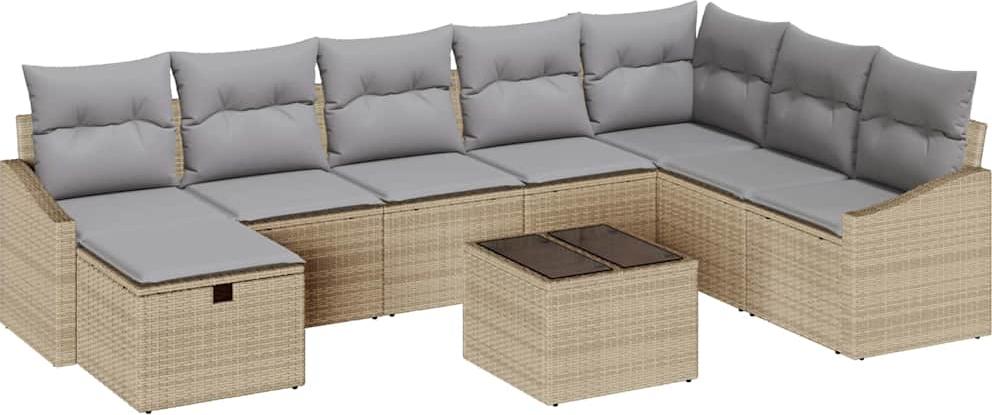 vidaXL Sofa Set 8 stk. Poly-Rattan