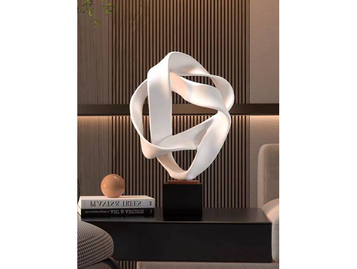 Sculpture géométrique minimaliste moderne, œuvre d'art abstraite, décoration de salon, décoration de chambre d'hôtel, décoration de bureau