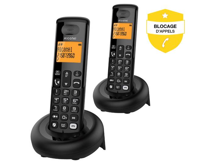 Téléphone Sans fil Voice Duo Noir ALCATEL