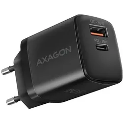 Axagon ACU-PQ30 Ladegerät QC3.0, 4.0/AFC/FCP/PPS/Apple + PD USB-C, 30W - schwarz (30 W, 2 Ports), USB Ladegerät, Schwarz