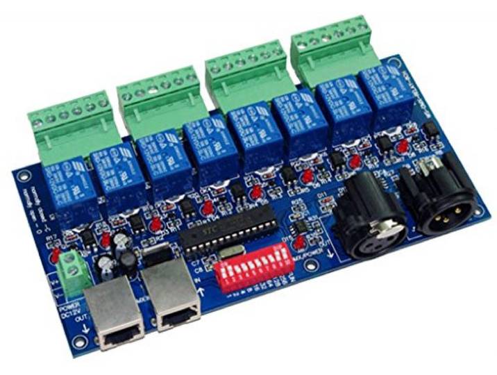 8CH DMX Relay Switch Dmx512 Controller Output DMX512 Relay Control 8 Way (max 10A)
