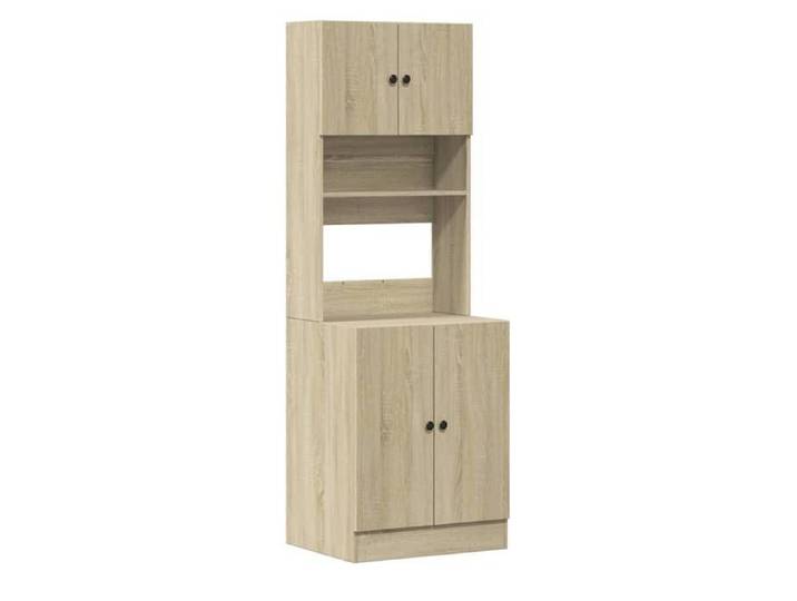 Les Soldes Armoire de cuisine( 1pc）- Placard/Cabinet - Capacité totale 50 kg - Pieds réglables - chêne sonoma 60x50x180 cm - Bois d