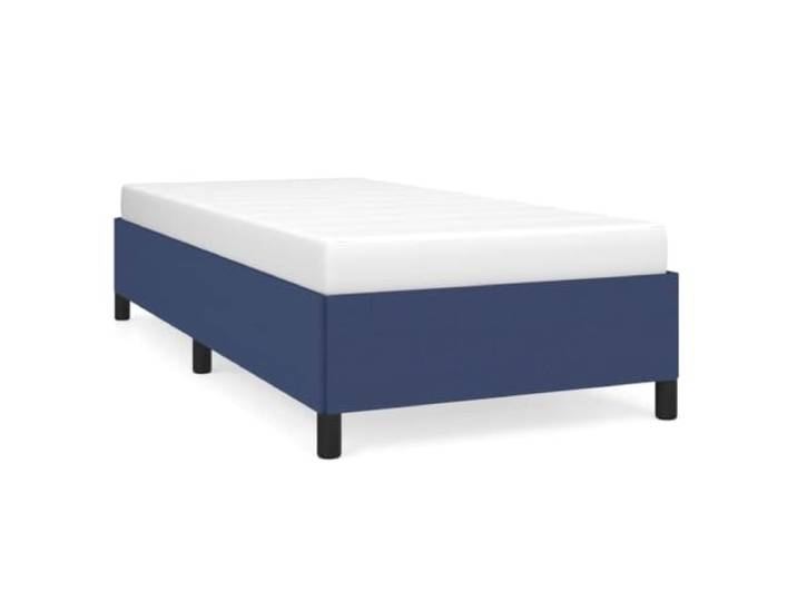 PUGYNBK Bettgestell aus Stoff, Blau, 90 x 190 cm Sockel mit Holzlatten, stabile Füße, atmungsaktiver Stoff, inkl. Montageanleitung