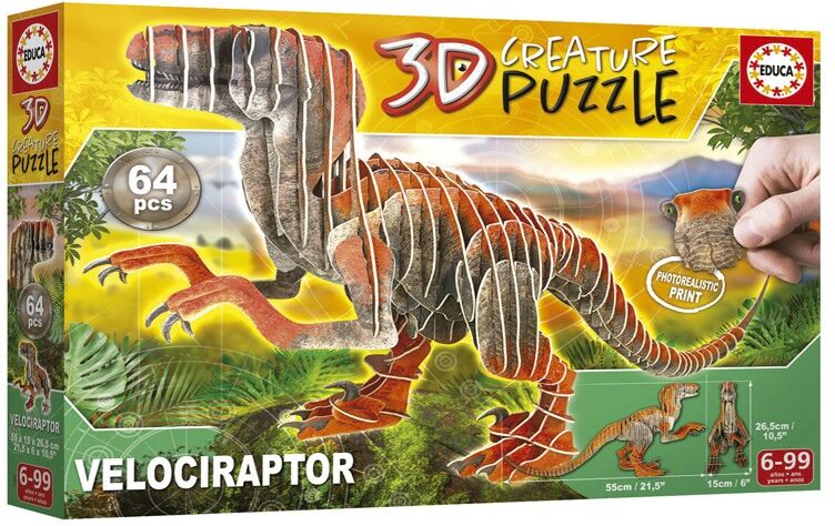 Educa Velociraptor 3D Creature Puzzle