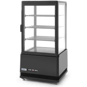 Arktic Kühlvitrine 233238, schwarz, 68 Liter, Aufsatz-Kühlvitrine, doppelt verglast