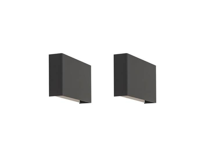 Lot de 2 appliques murales modernes noires - Otan