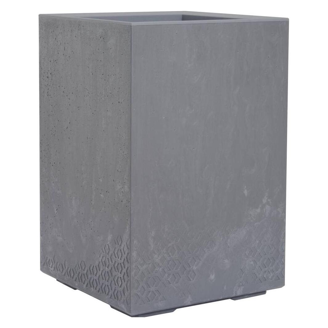 Siena Garden Pflanzkasten FARO STONE grau Betonoptik, 40 x 40 x 60 cm Kunststoff (40 x 40 x 60 cm) (LA992-70)