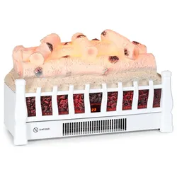 KlarsteinKamini FXL 2G Elektrischer Kamin Kamineinsatz 1800 W LED-3D-FlammenillusionWeiß