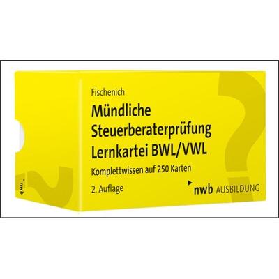 Mündliche Steuerberaterprüfung Lernkartei BWL/VWL, Geheftet von Hugo Fischenich, Nwb Verlag, 978-3-482-66182-2