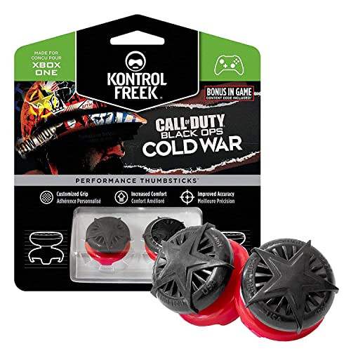 KontrolFreek Call of Duty: Black Ops Cold War Performance Thumbsticks voor Xbox One en Xbox Series X - 2 High-Rise, Convex - Zwart/Rood