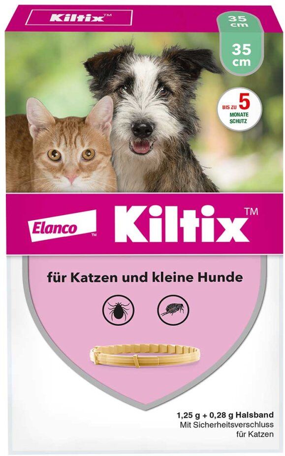 Kiltix Halsband für kleine Hunde gegen Zecken und Flöhe 1stk