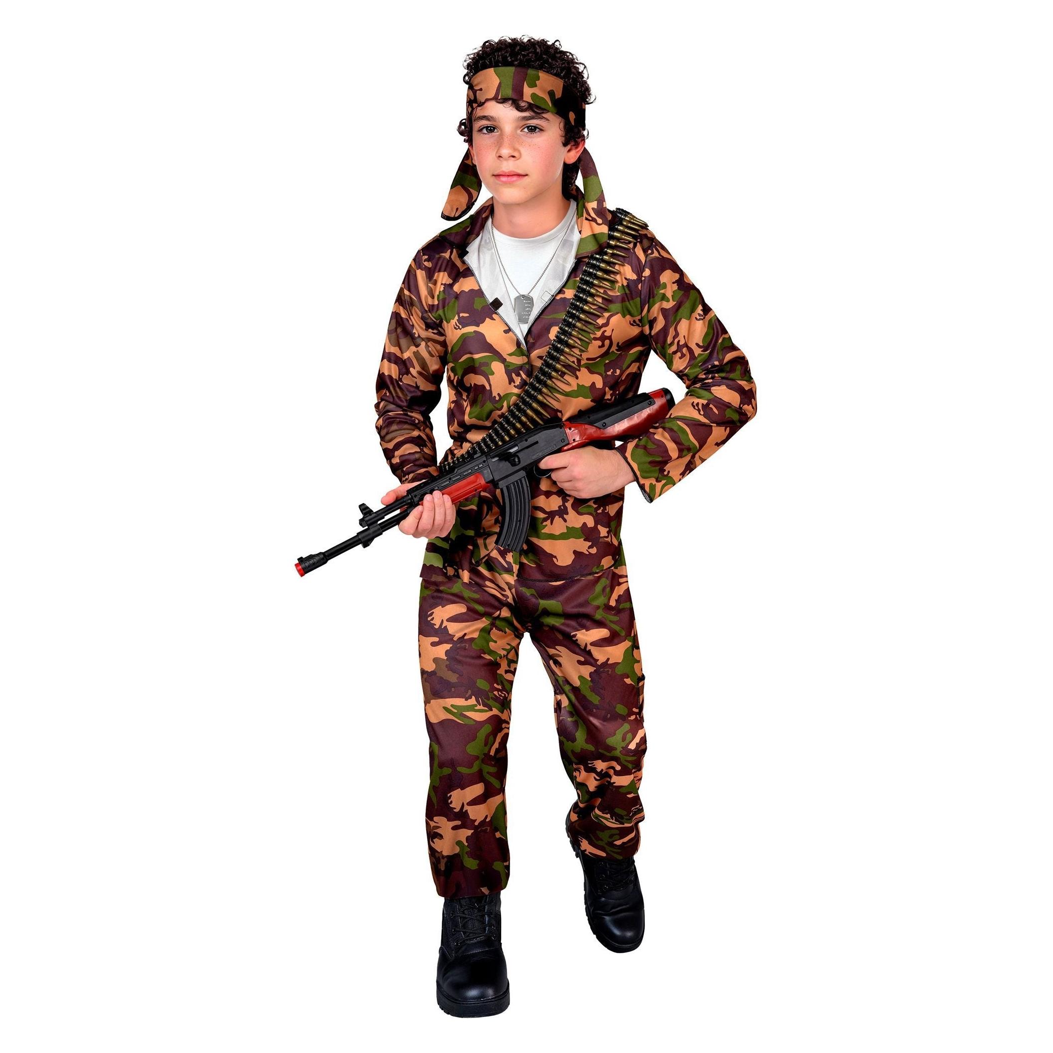 Widmann SOLDAT (Oberteil, Hose, Gürtel, Stirnband), 128 cm / 5-7 Years (128) (38406)