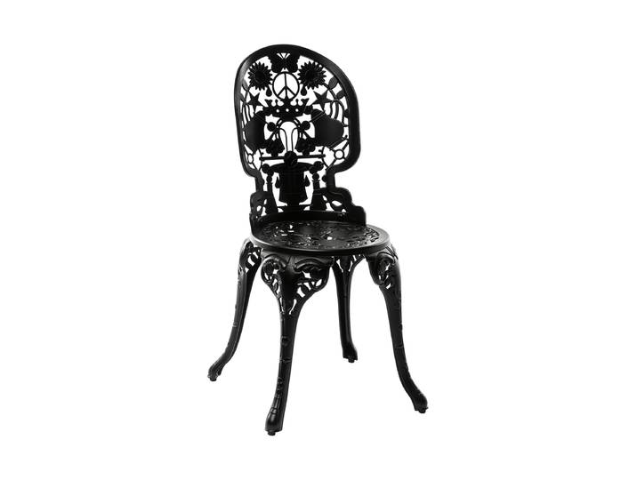 Design Outdoor Stuhl „Industry“ Schwarz Seletti
