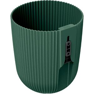 Prosperplast Übertopf Milly Wall, dunkelgrün, Ø 14,6 x 17,6 cm, aus Kunststoff, für innen und außen