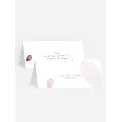 Tischkarten für die Hochzeit selbst gestalten mit Spruch und Fotos im Onlinedesigner bei Meine-Kartenmanufaktur.de