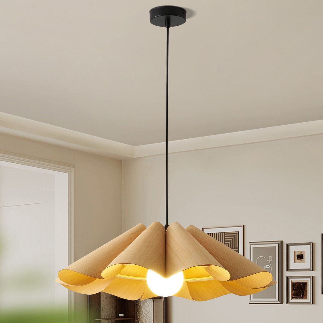 Blue Elephant 1 - Light Farmhouse Boho Wooden Chandelier Natural 17cm H X 58cm W X 58cm D