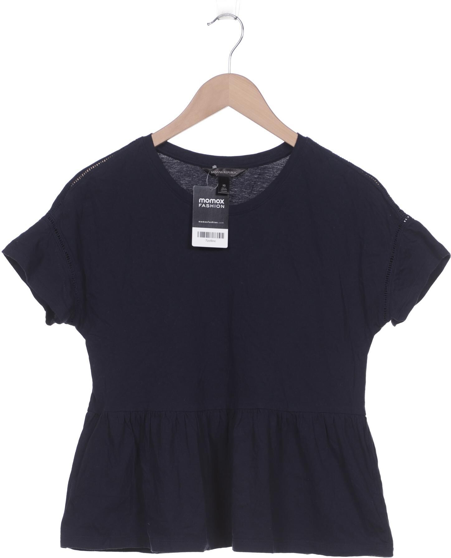 Banana Republic Damen T-Shirt, Marineblau, Gr. XS, Baumwolle - Second Hand