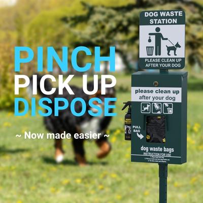 Lancaster Home Mini Pet Waste Station-Pull Out Waste Bag Dispenser-Hand Sanitizer Bottle