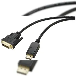 Renkforce DisplayPort / DVI Adapterkabel DisplayPort Stecker, DVI-D 24+1pol. Stecker 1.80 m Schwarz
